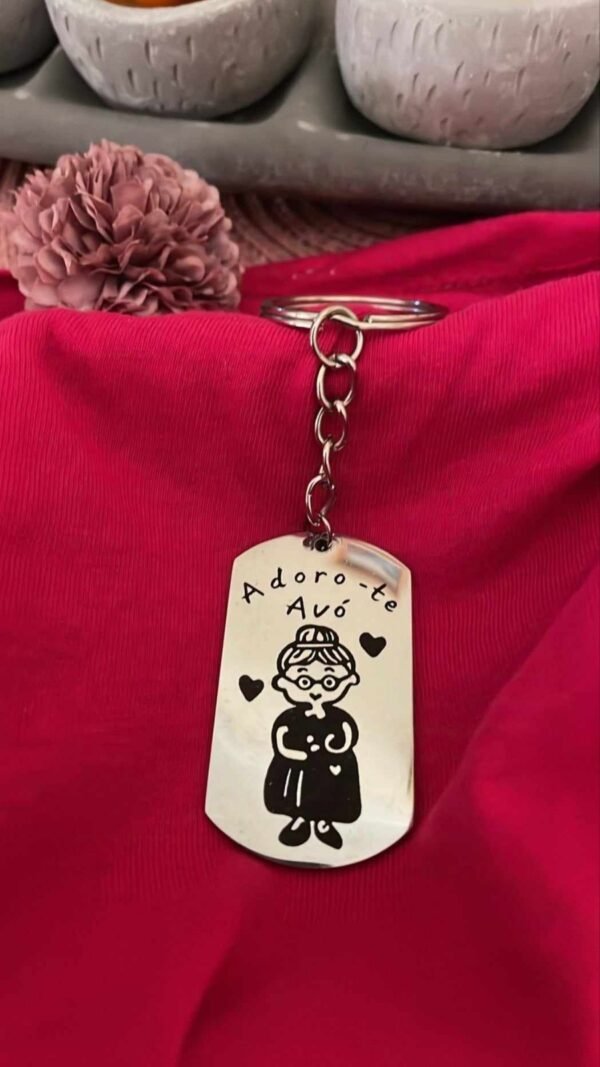 Porta-Chaves Personalizado 'Adoro-te Avó'